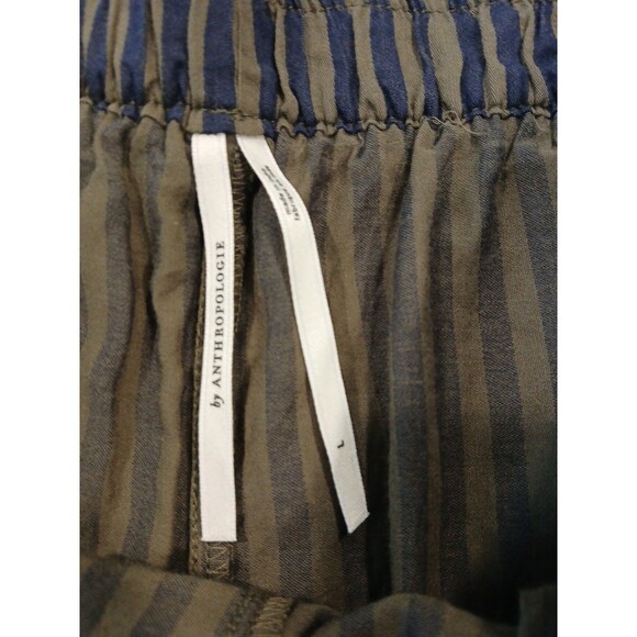 Anthropologie The Wren Boxer Trousers Striped Pull On Pants Size Large - Picture 8 of 12